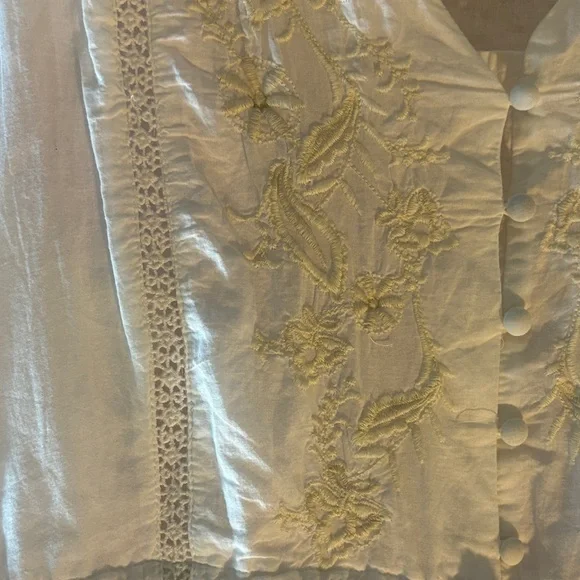 Joie White Embroidered Midi Dress - Picture 4 of 11